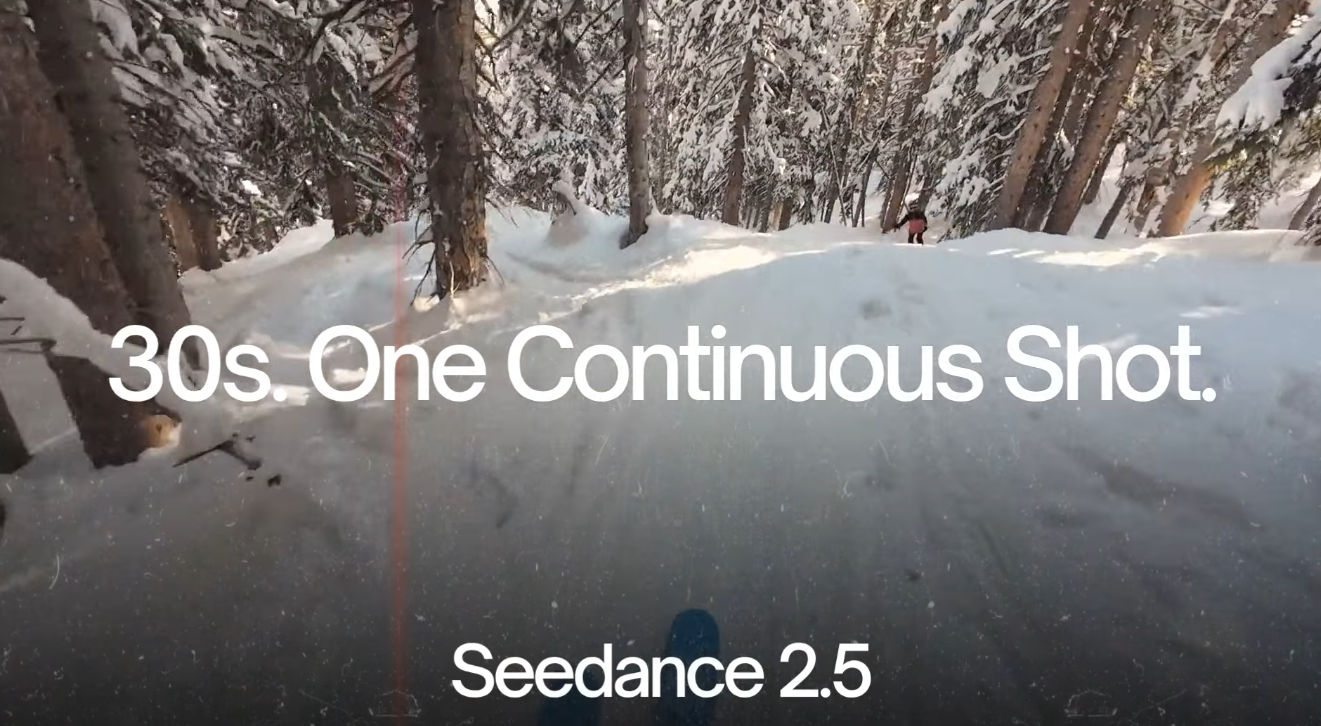 Seedance 2.5 — a single continuous 30-second shot